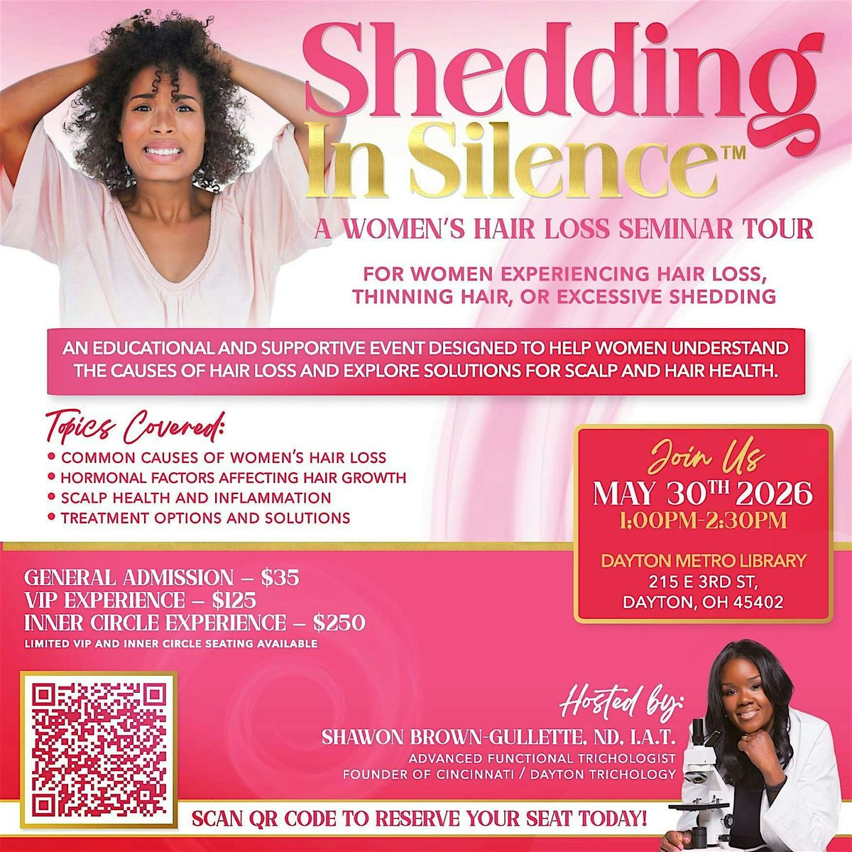 Shedding In Silence A Women\u2019s Hair Loss Seminar - Cincinnati