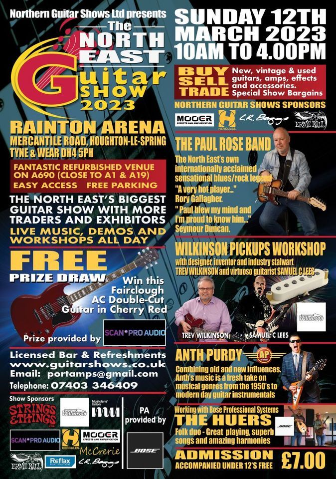 The North East Guitar Show 2023 | Rainton Arena, Sunderland, EN | March ...