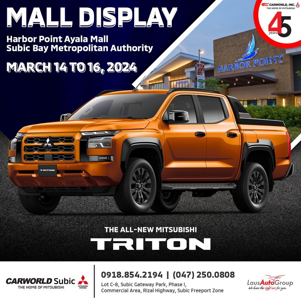 Mitsubishi Triton @ Harbor Point Ayala Mall Subic Bay | Harbor Point ...