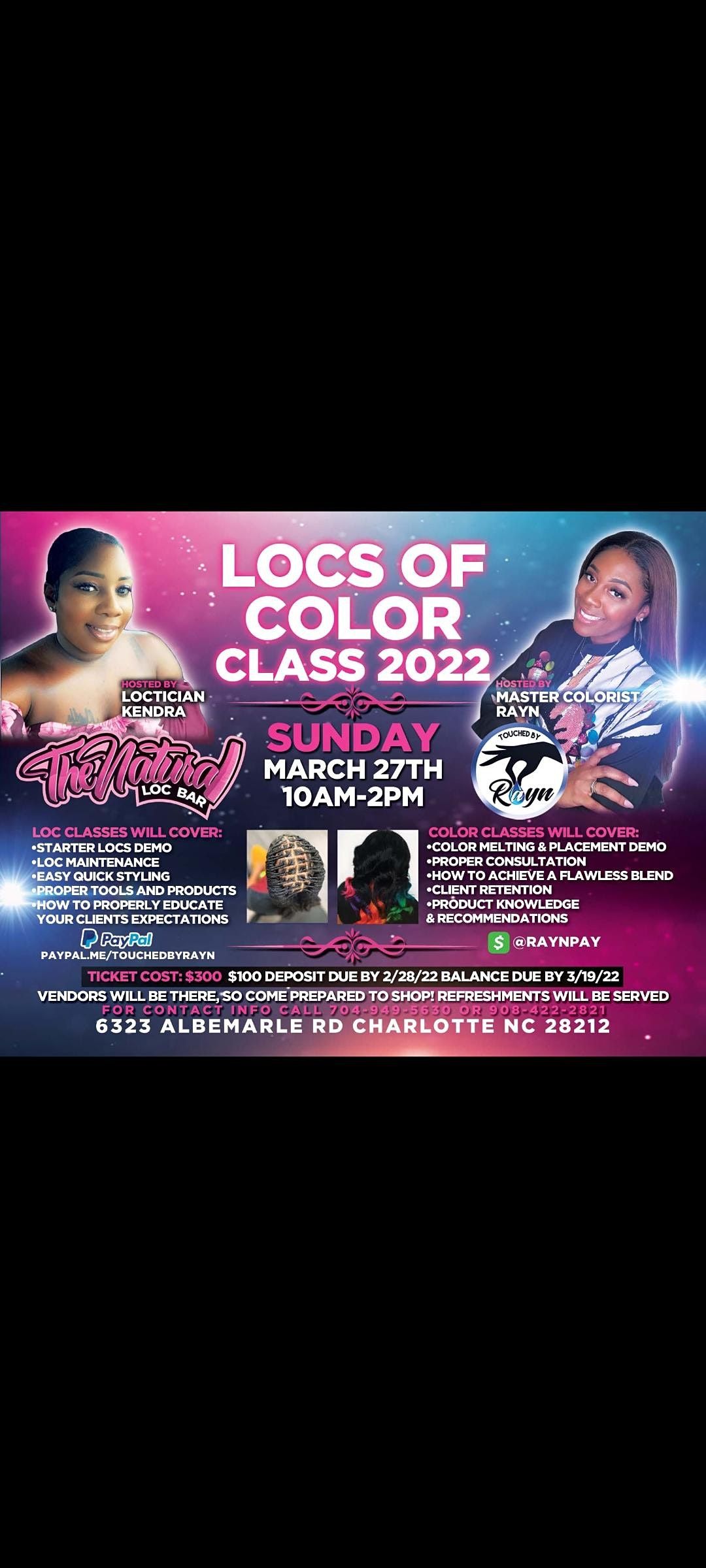 LOCS OF COLOR CLASS 2022 6323 Albemarle Rd, Charlotte, NC March 27