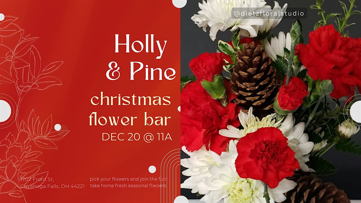 Holly & Pine: A Festive Christmas Bouquet Bar