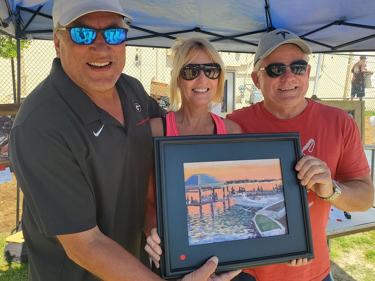 Art Show of Plein Air paintings East Beach Bayfront Club, Norfolk, VA