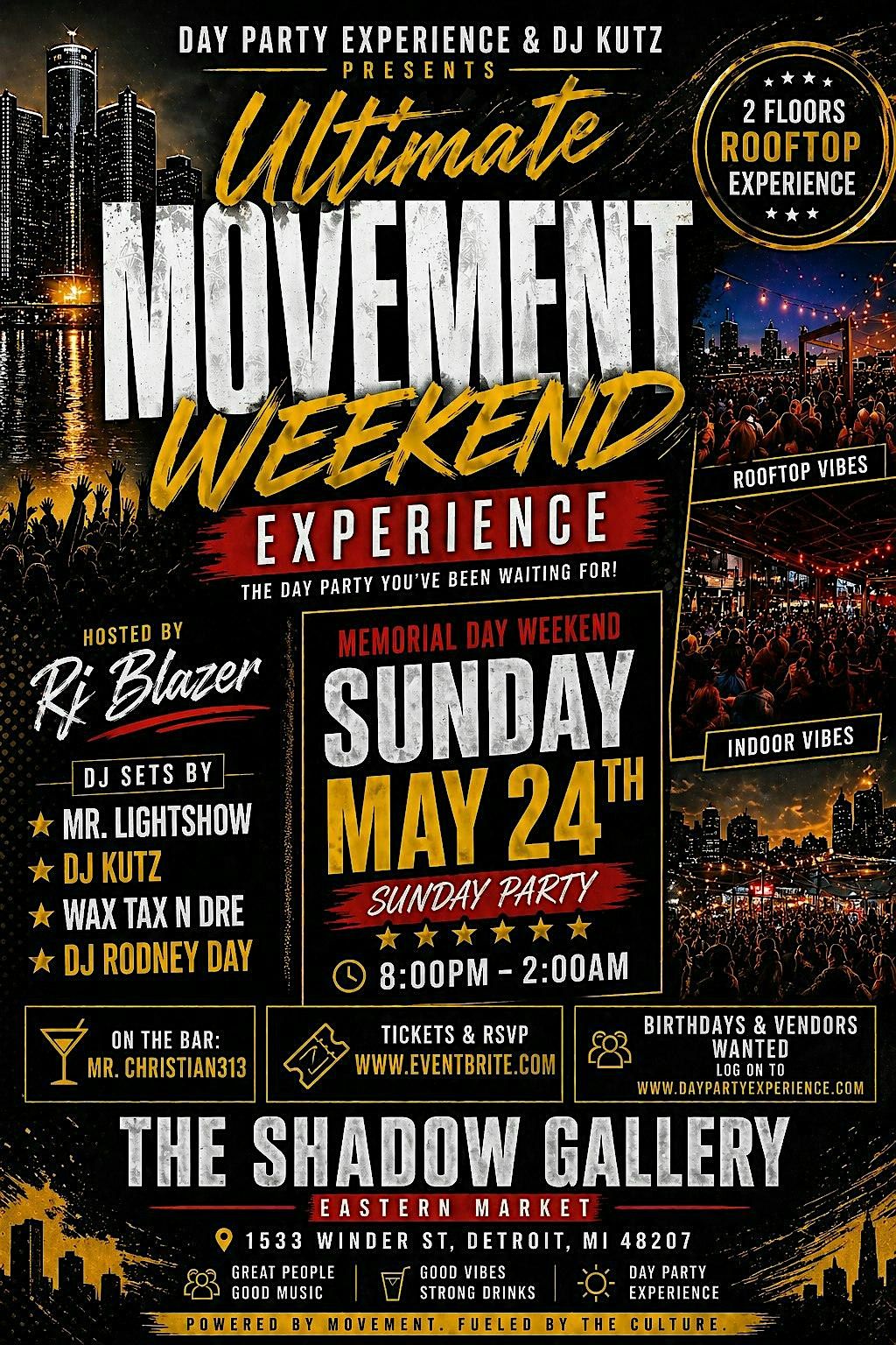 DAY PARTY DETROIT MOVEMENT SUNDAY