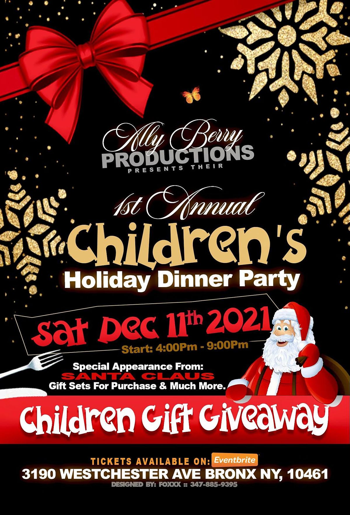 Ally Berry Productions Presents Their First Annual Childrens Holiday Dinner