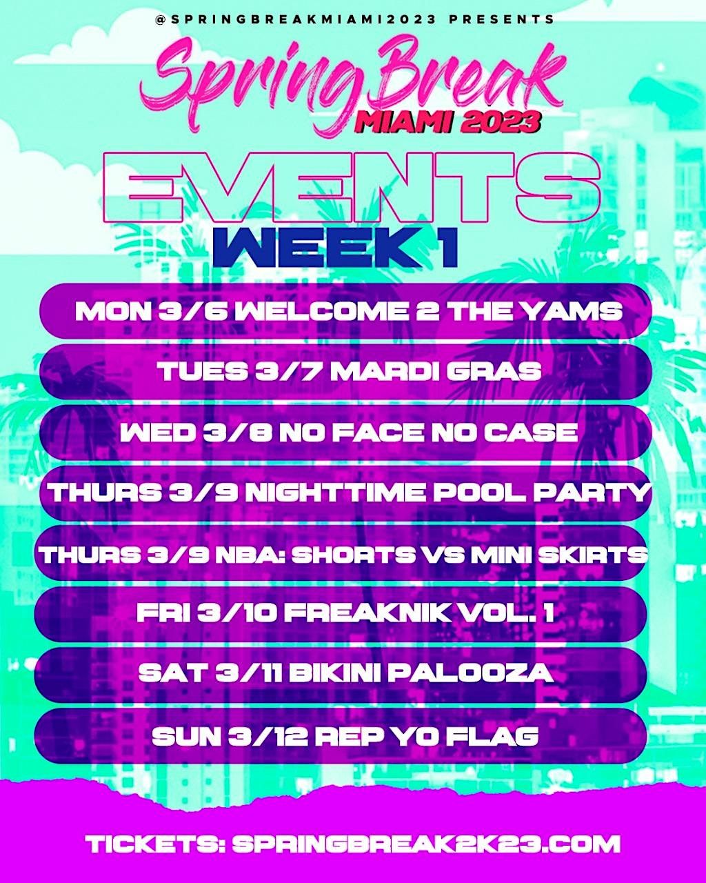MIAMI SPRING BREAK 2023 Week 1 (3/6 - 3/12) at MIAMI, FL on 6th March, 2023