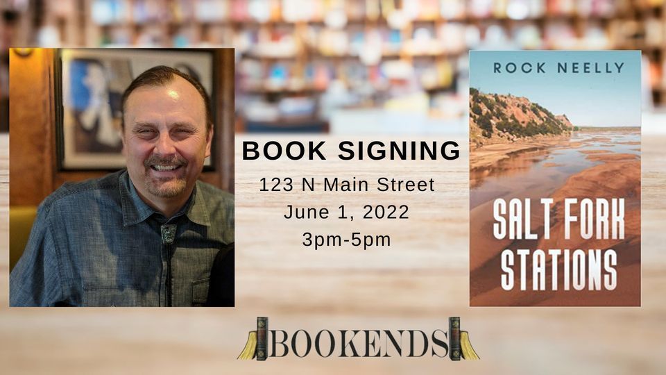 Book Signing Rock Neelly Salt Fork Stations Bookends, Hutchinson