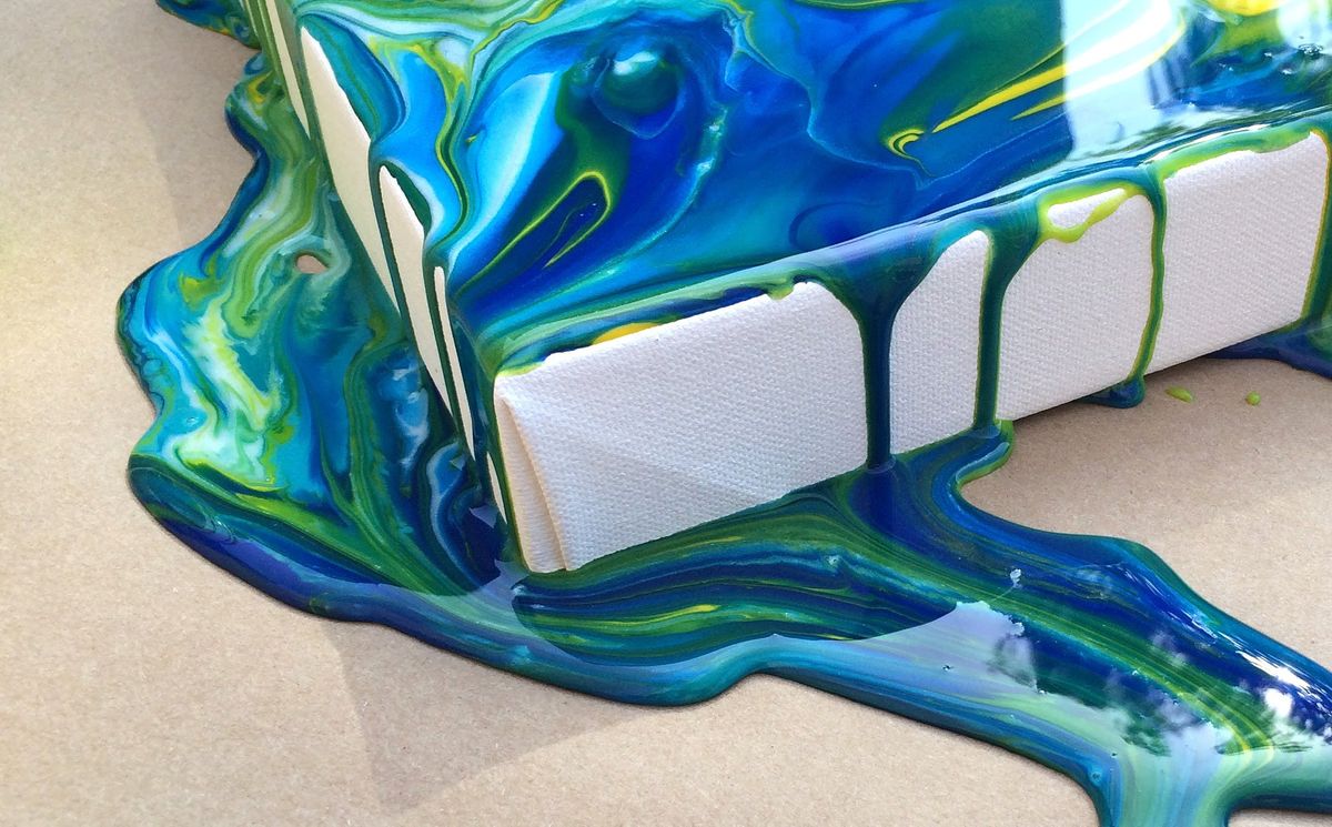 Acrylic Paint Pouring Class for Adults & Teens Expressive Brush Art