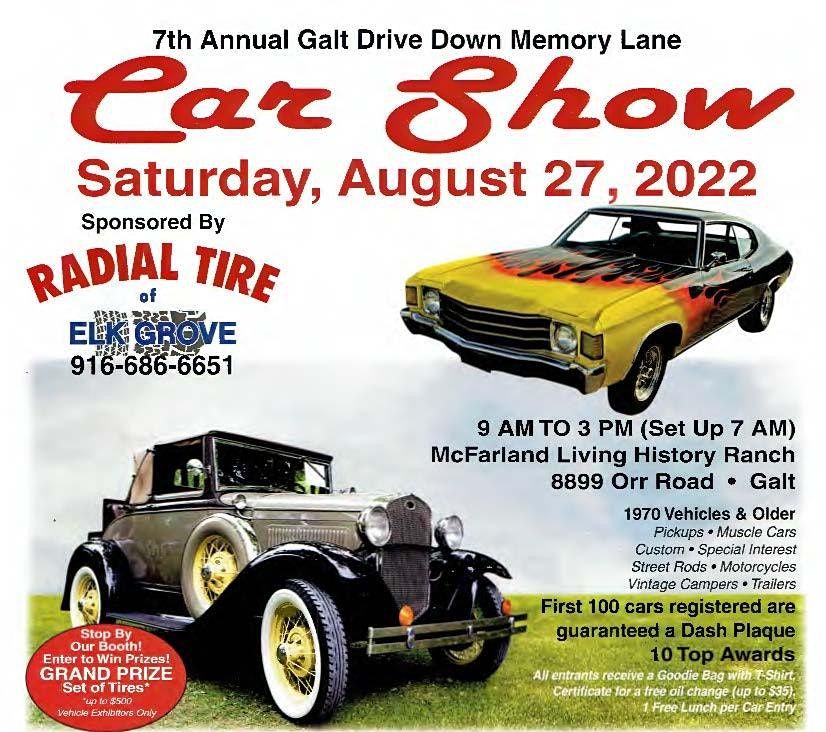 7th Annual Galt Drive Down Memory Lane Car Show ADMISSION TICKETS ...