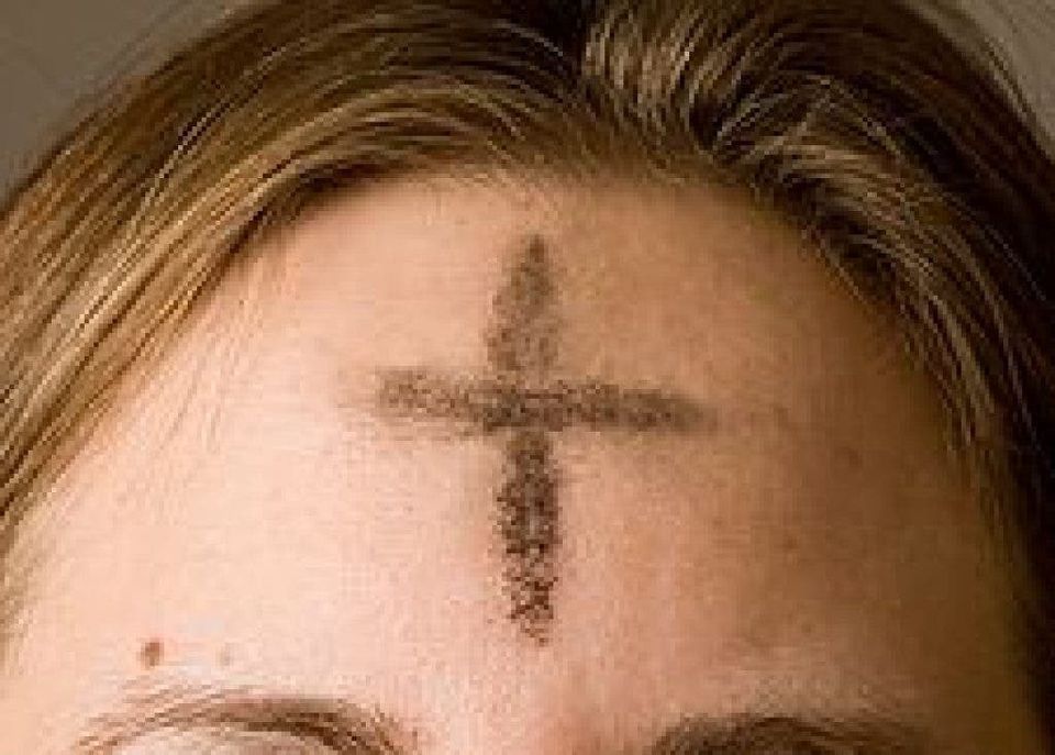 Ash Wednesday morning ashes