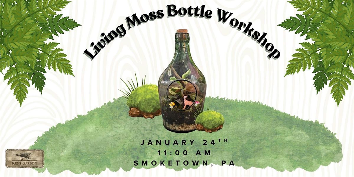 Living Moss Bottle Terrarium (Smoketown Location)