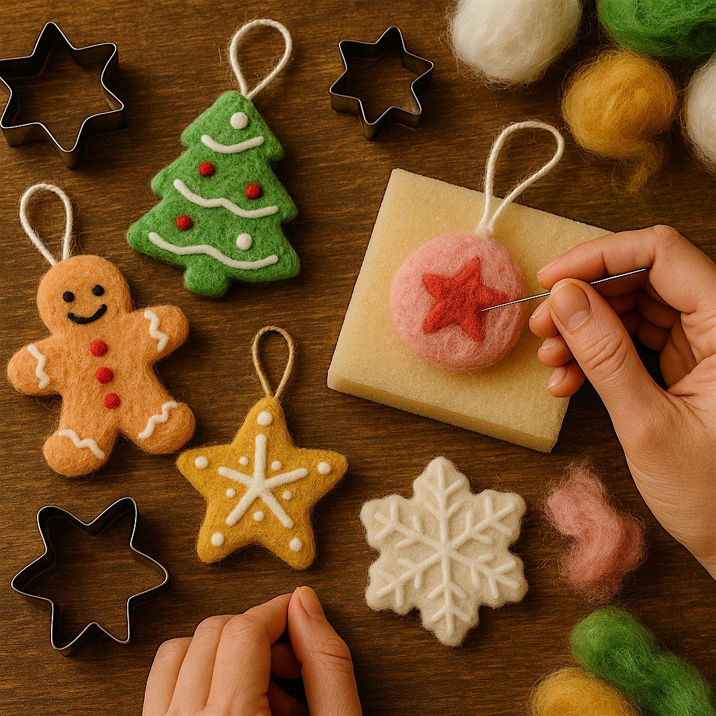 Christmas Needle Felting Ornaments Workshop