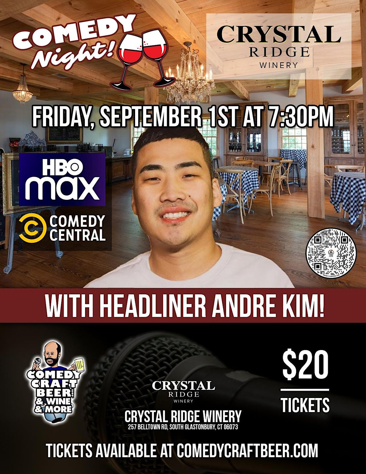 Comedy Night at Crystal Ridge at Crystal Ridge Winery, Glastonbury on ...