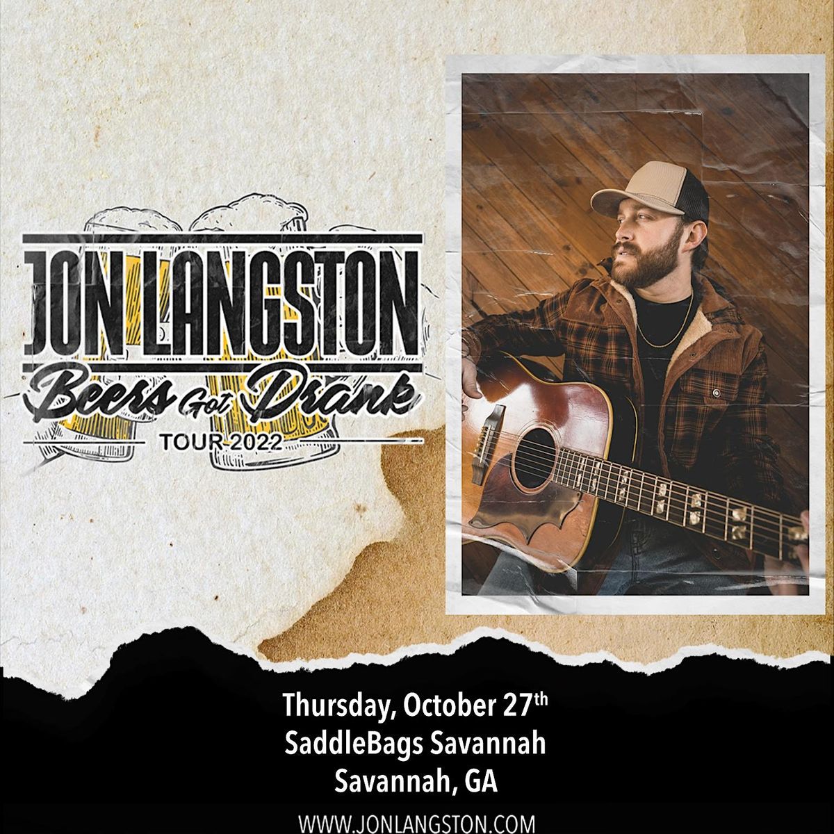 Jon Langston Beers Got Drank Tour Saddlebags (Thu, Oct. 27th