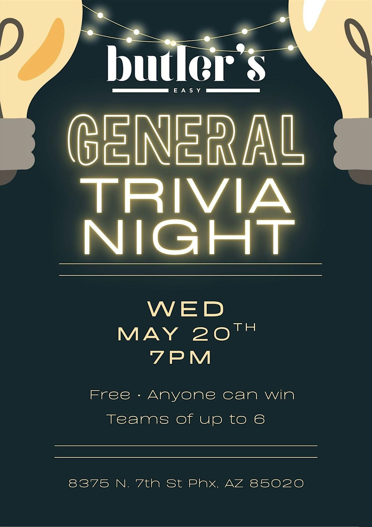 General Trivia at Butler's Easy