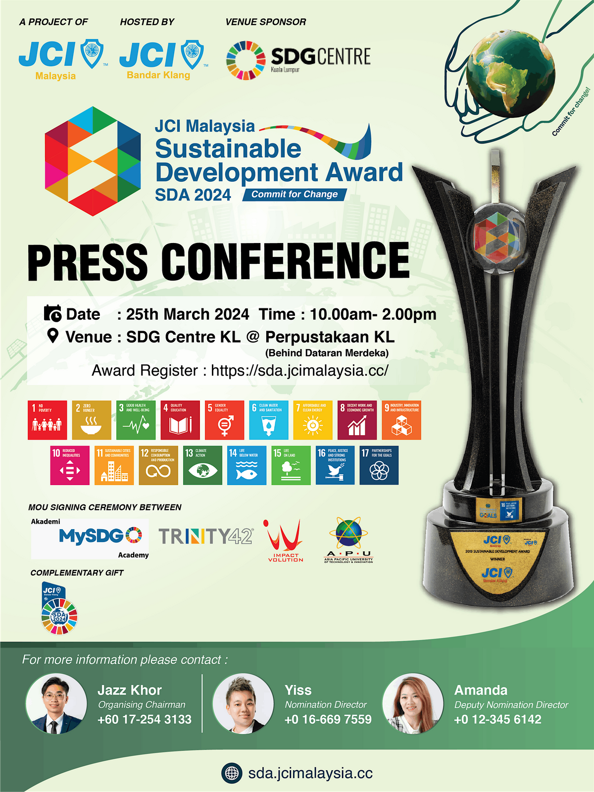 2024 JCI Malaysia Sustainable Development Award at SDG Centre Kuala ...