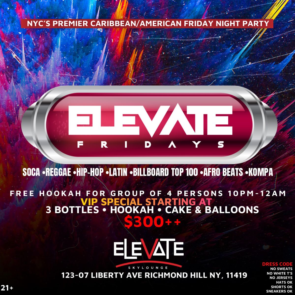 Free Hookah Elevate Fridays Elevate Sky Lounge, Queens, NY December