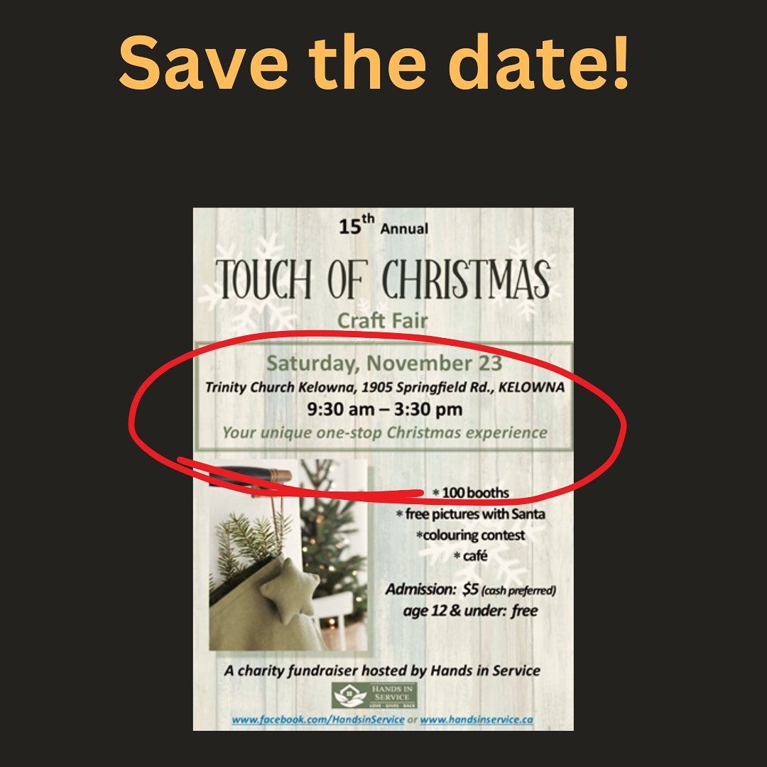 Touch of Christmas Fair 2024 Trinity Church Kelowna November 23, 2024