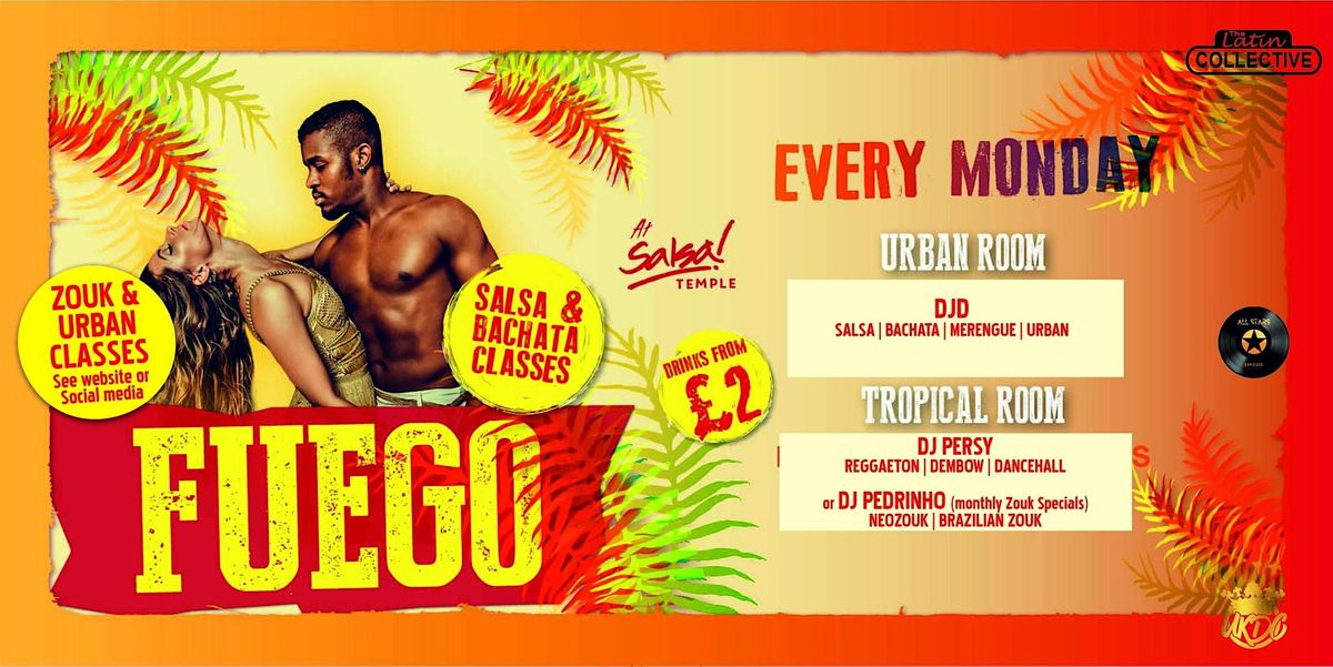 ZOUK SPECIAL MONDAYS & SALSA BACHATA - FREE ENTRY ALL NIGHT - FREE INTRO