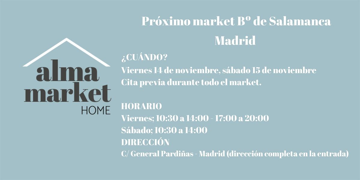 Market  privado,  organizado por Alma Market Home, Barrio de Salamanca.