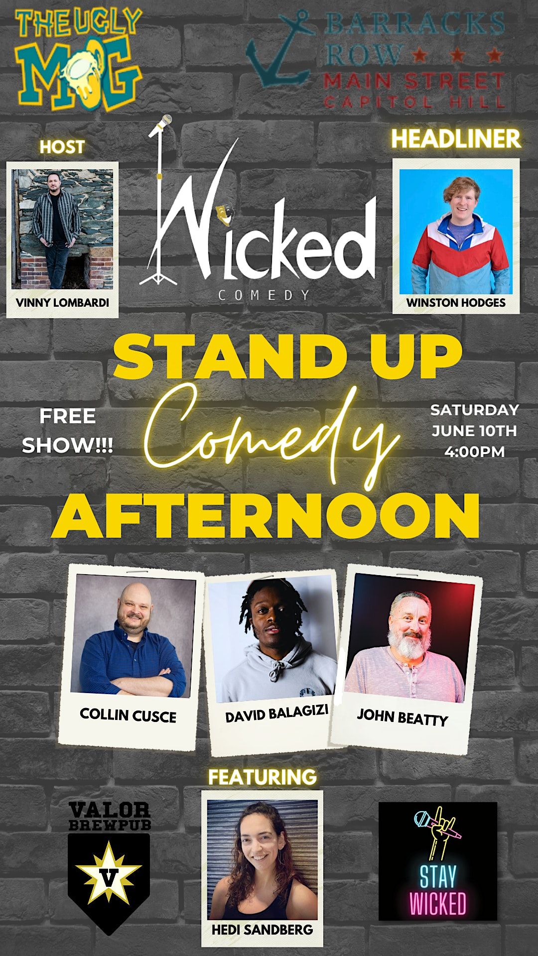 Wicked Comedy Afternoon at The Ugly Mug The Ugly Mug, Washington, DC