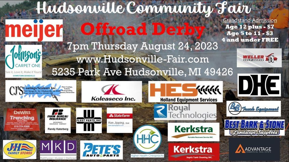 2023 Off road Demo Derby Hudsonville Community Fair August 24, 2023