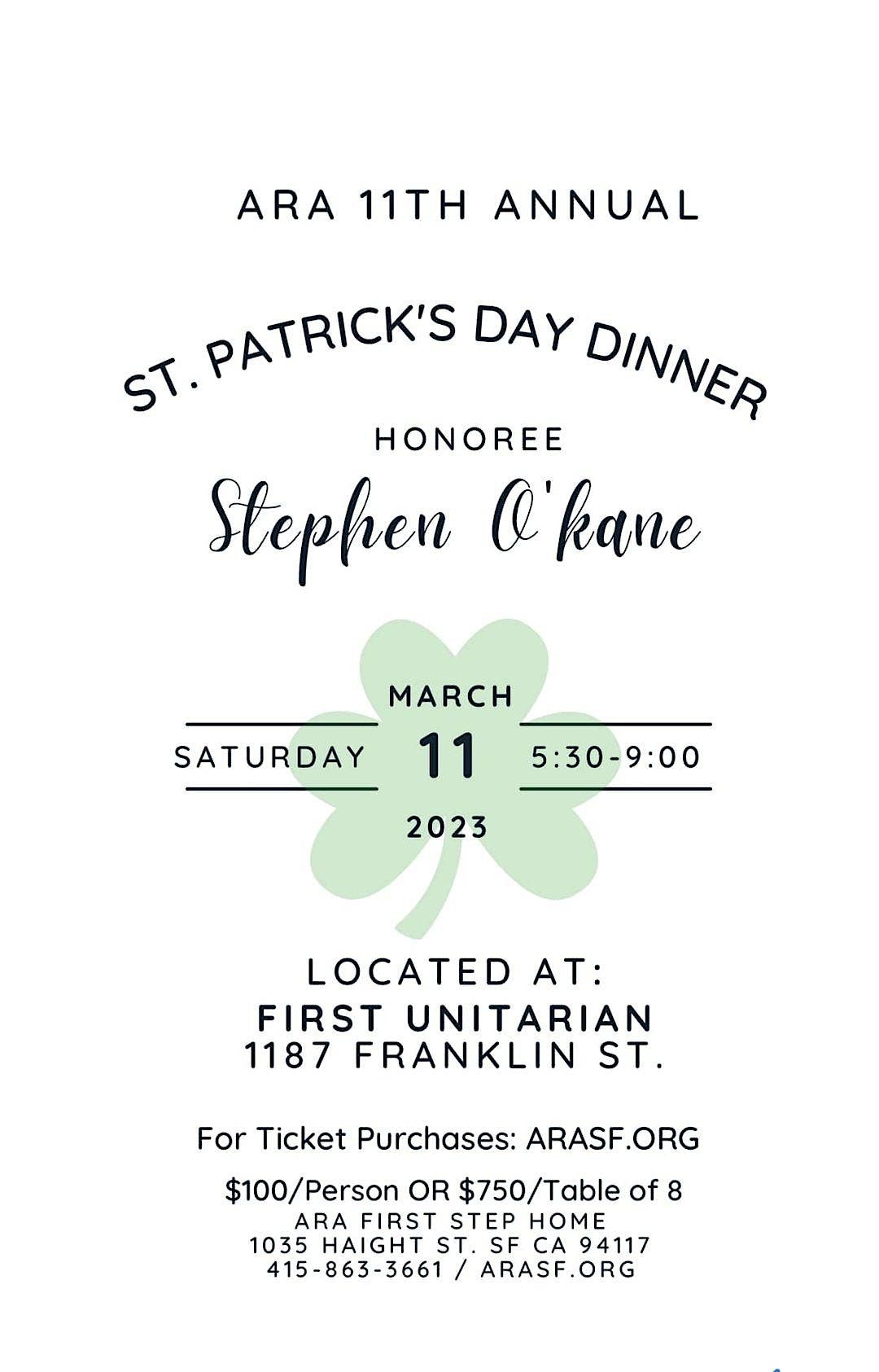 saint patricks day dinner menu