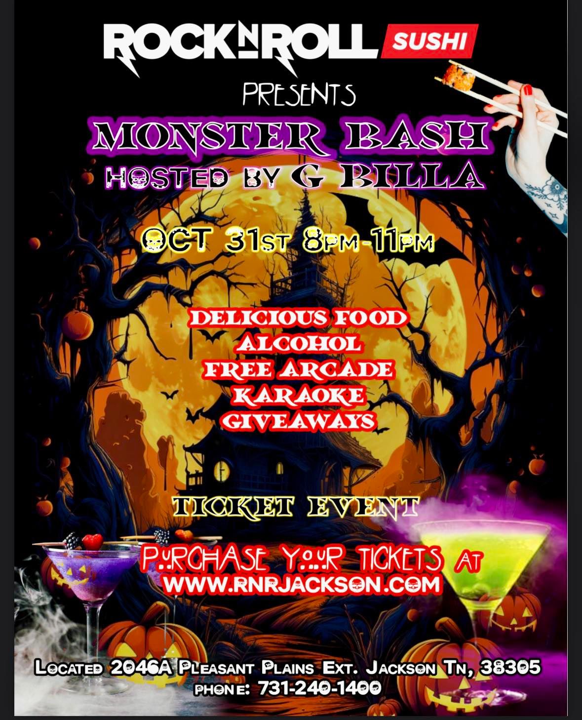 MONSTER BASH!!! 2046 Pleasant Plains Ext Rd, Jackson, TN October 31