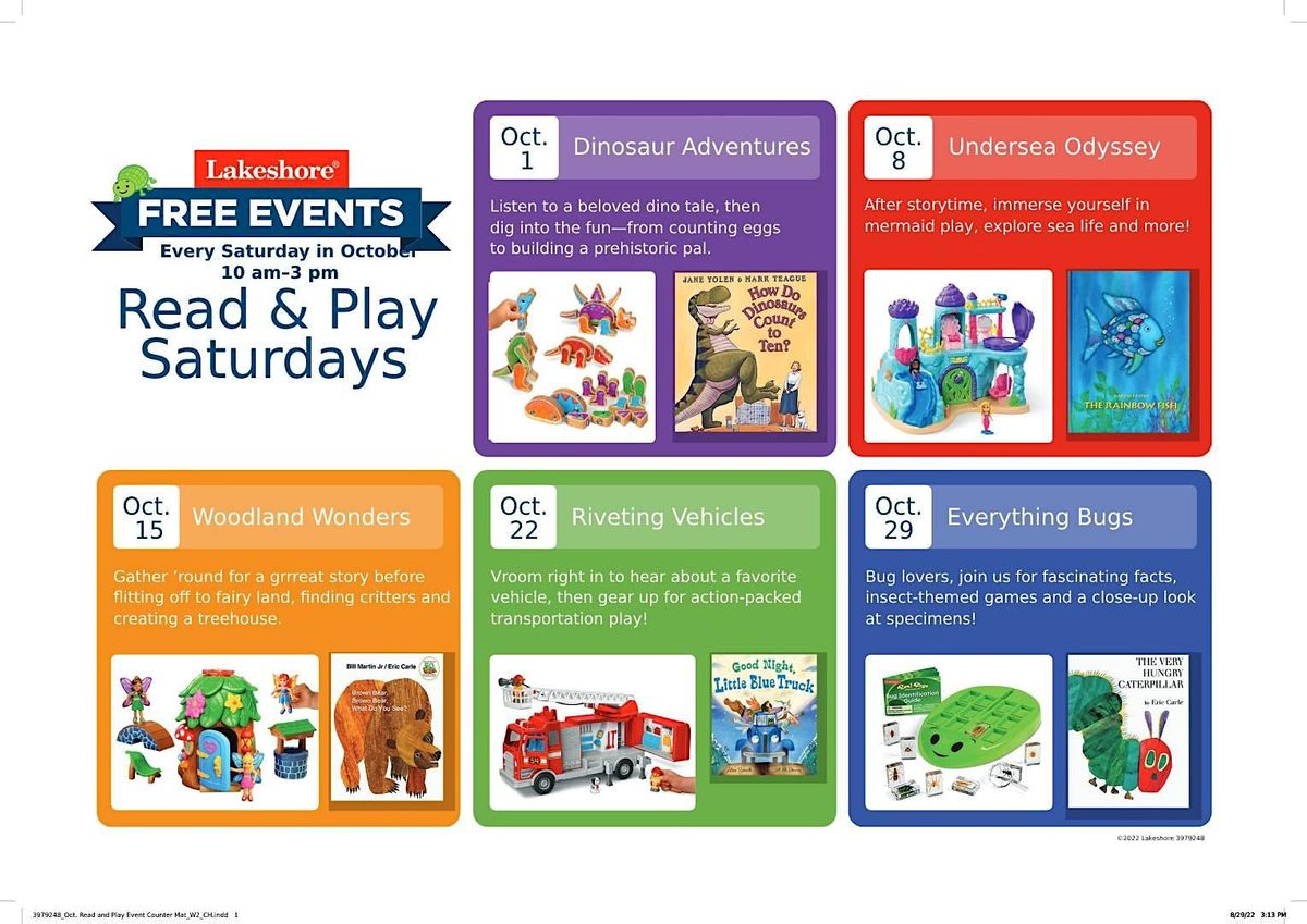 Free Read & Play Saturdays Event (Murrieta)