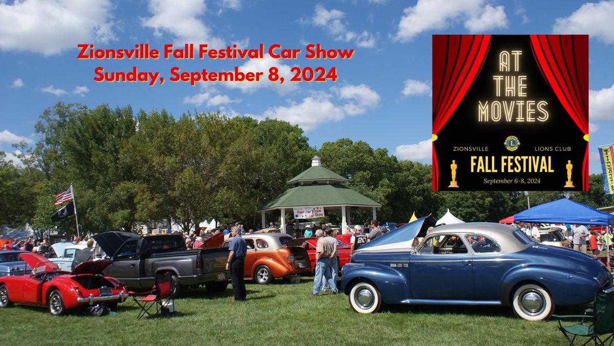 Zionsville Fall Festival Car Show Zionsville Lions Park September 8