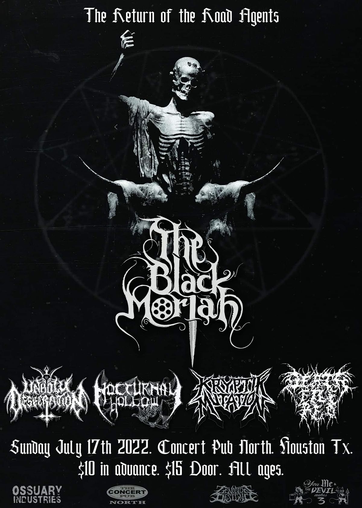 The Black Moriah | The Concert Pub North, Houston, TX | July 17 to July 18