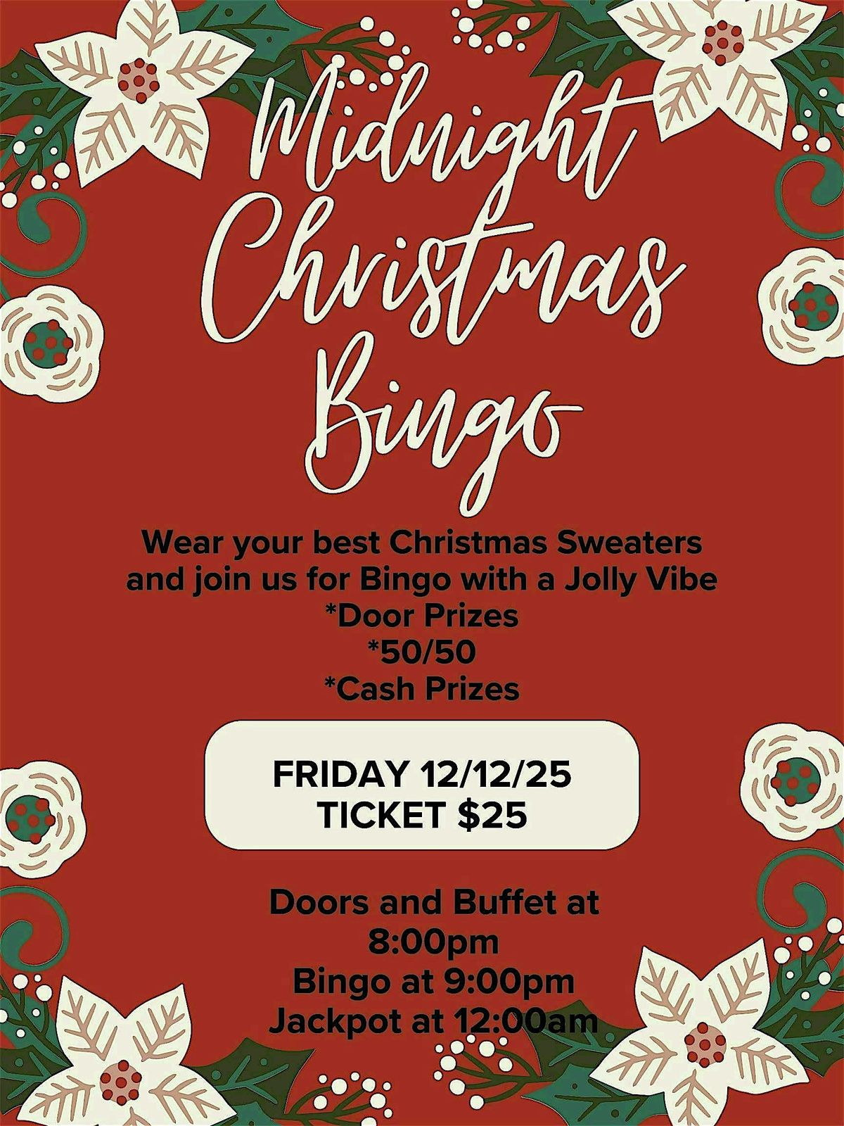 Backdraft Midnight Christmas Bingo