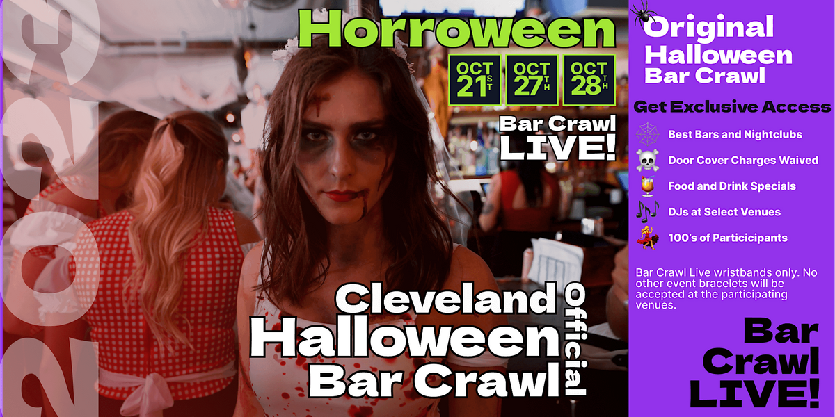 2023 Official Halloween Bar Crawl Clevelands Original Pub Crawl 3 Dates