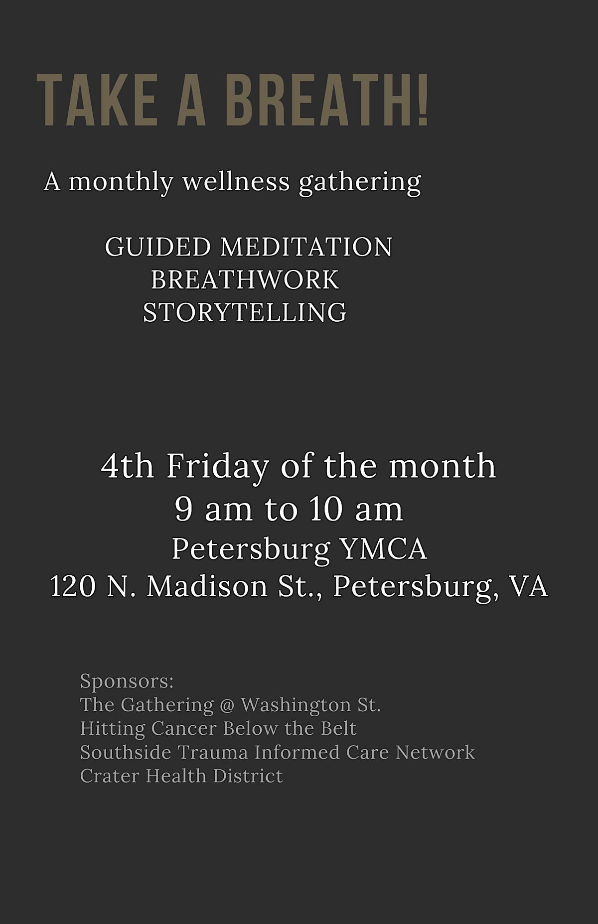 Take a Breath! Petersburg Family YMCA November 25, 2022