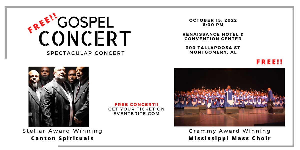 Montgomery Gospel Concert ft Canton Spirituals and Mississippi Mass