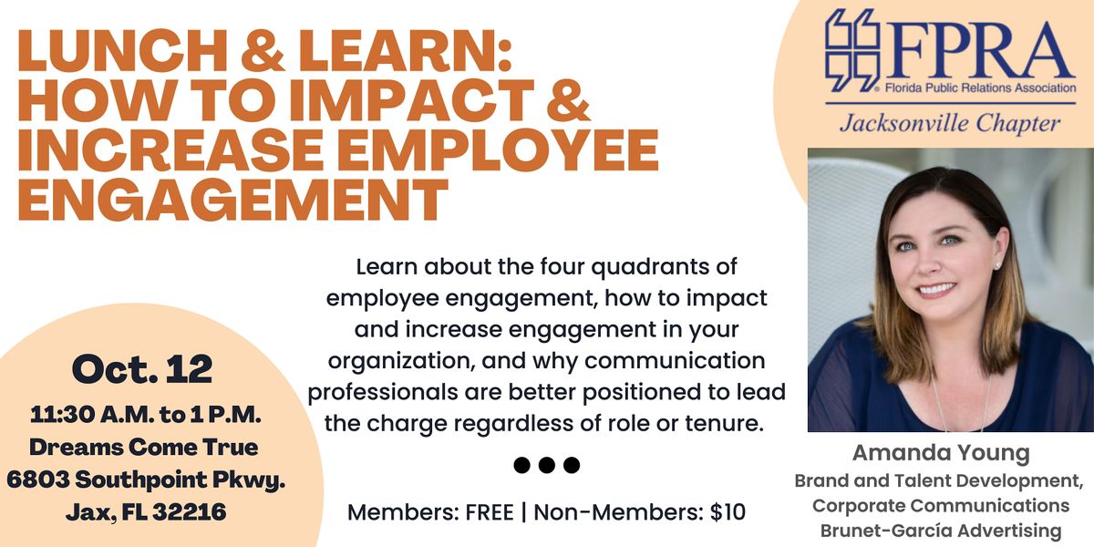 Lunch & Learn: How You Can Impact and Increase Employee Engagement ...