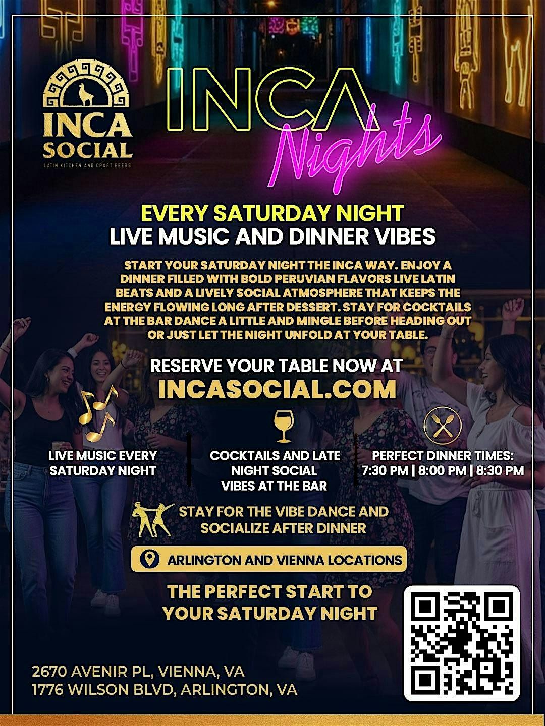 Inca Nights \u2013 Every Saturday at Inca Social #Arlington