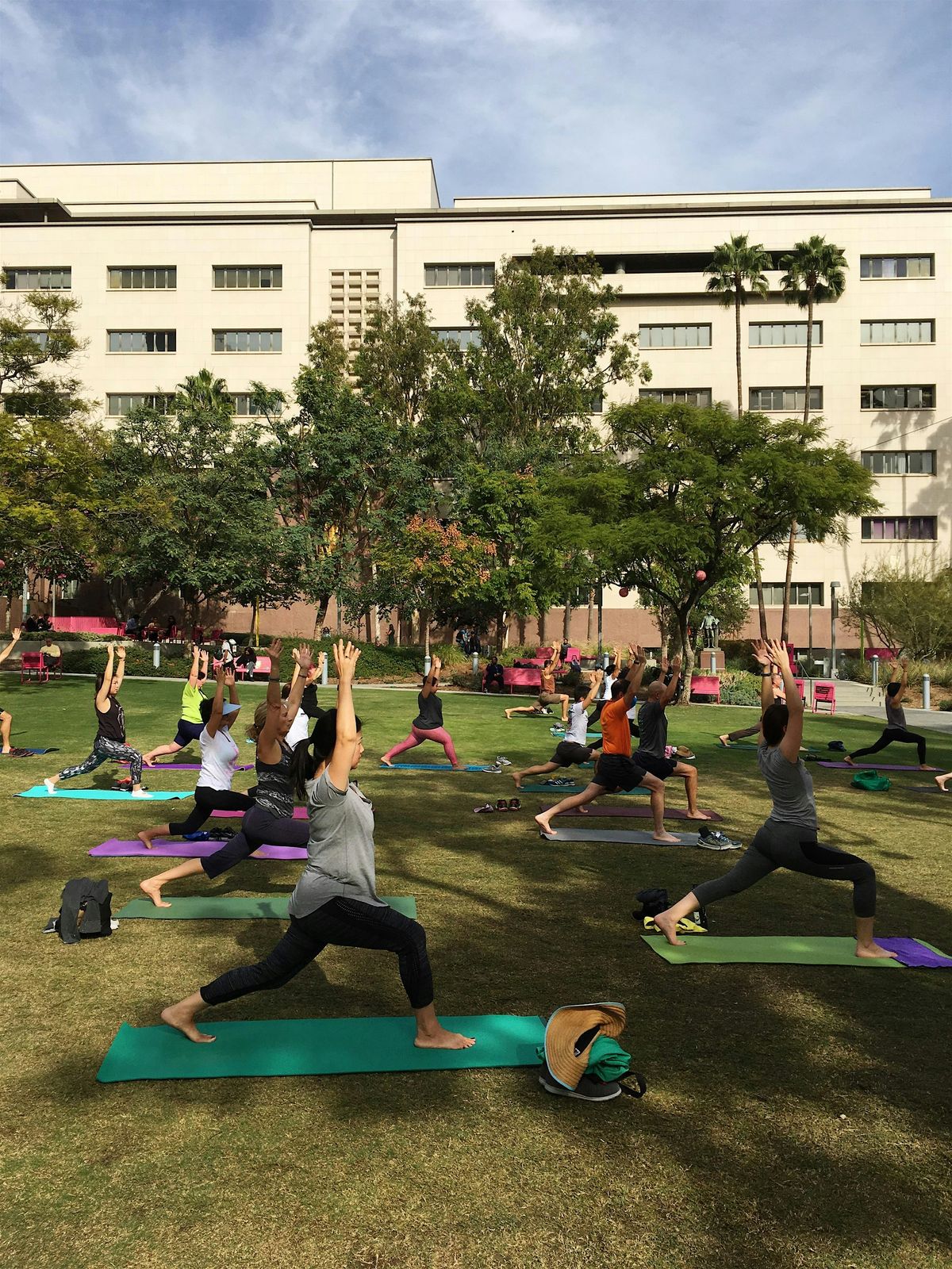 Yoga at Gloria Molina Grand Park's Wellness Break