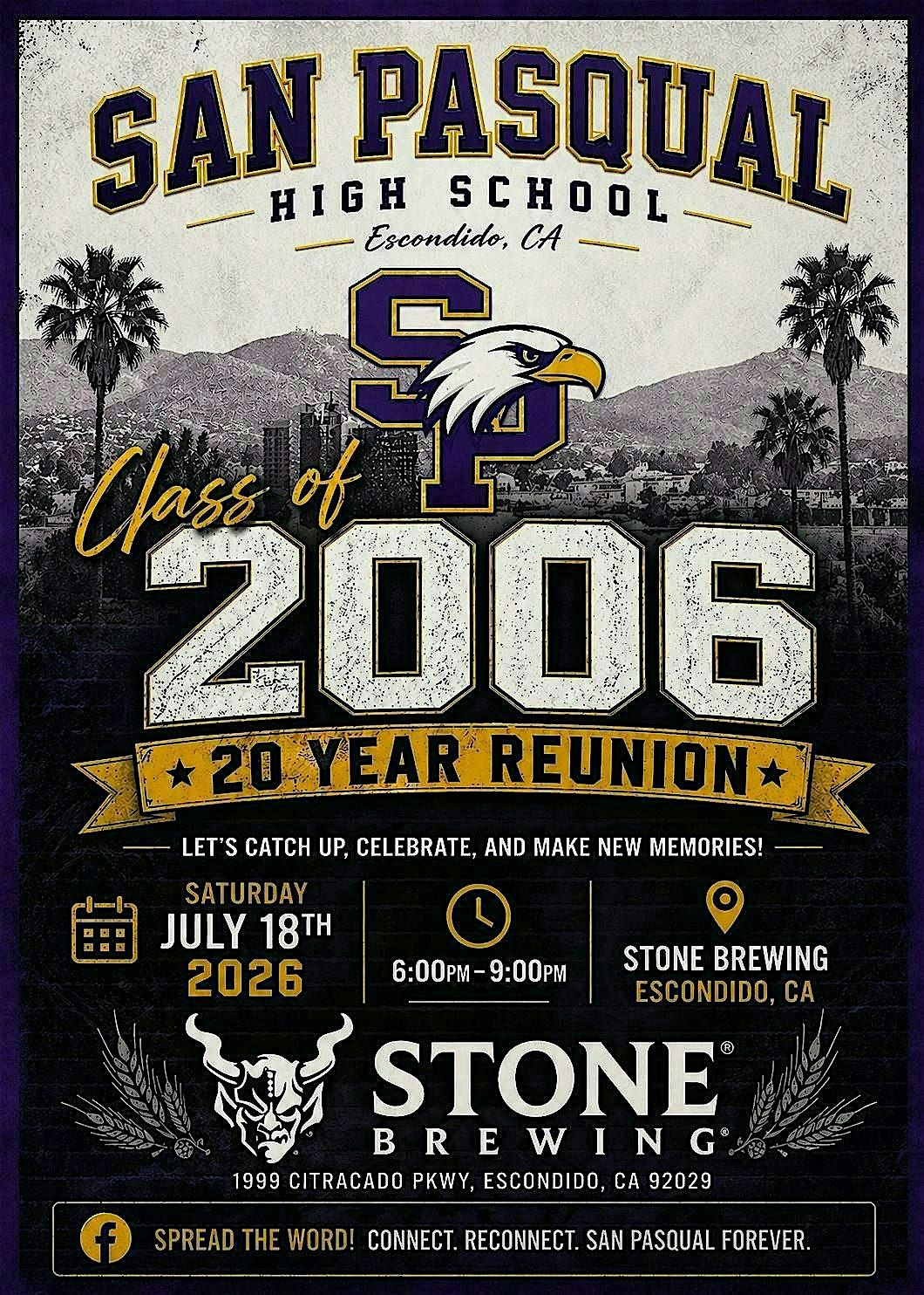 San Pasqual High School Class of 2006 | 20-Year Reunion