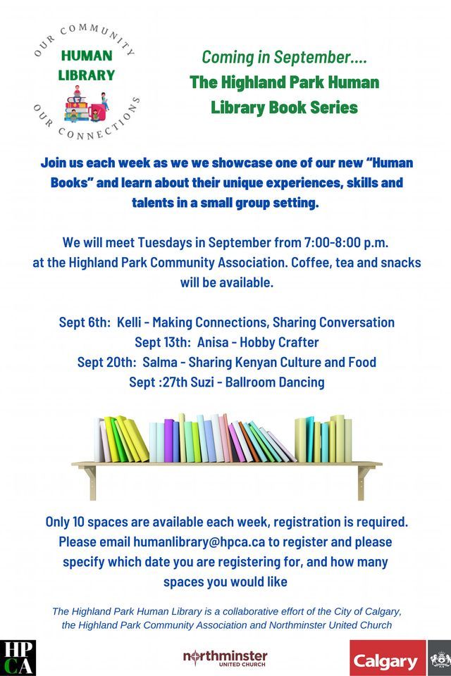 The Highland Park Human Library Book Series at Highland Park Community ...