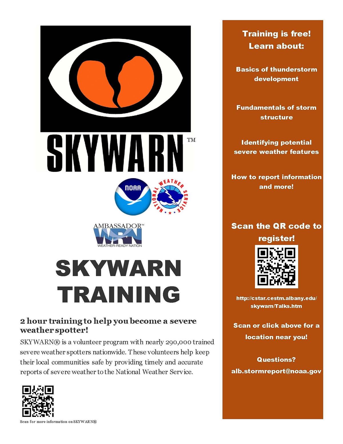 Skywarn Spotter Training Schedule 2022 Skywarn Storm Spotter Class | Marion County Sheriff's Office, Ocala, Fl |  January 5, 2022