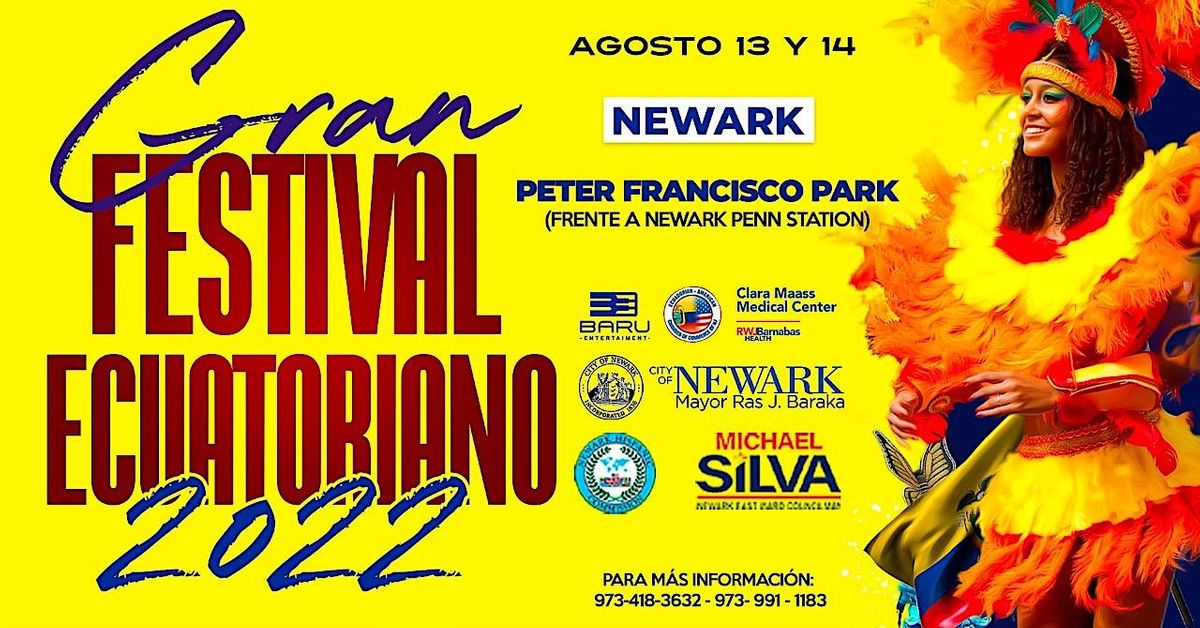 GRAN FESTIVAL ECUATORIANO DE NEWARK 2025 Peter Francisco Park, Newark
