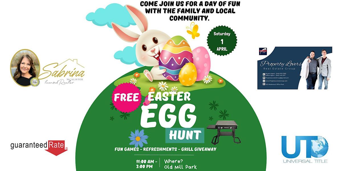 FXBG Community Easter Egg Hunt Old Mill Park, Fredericksburg, VA