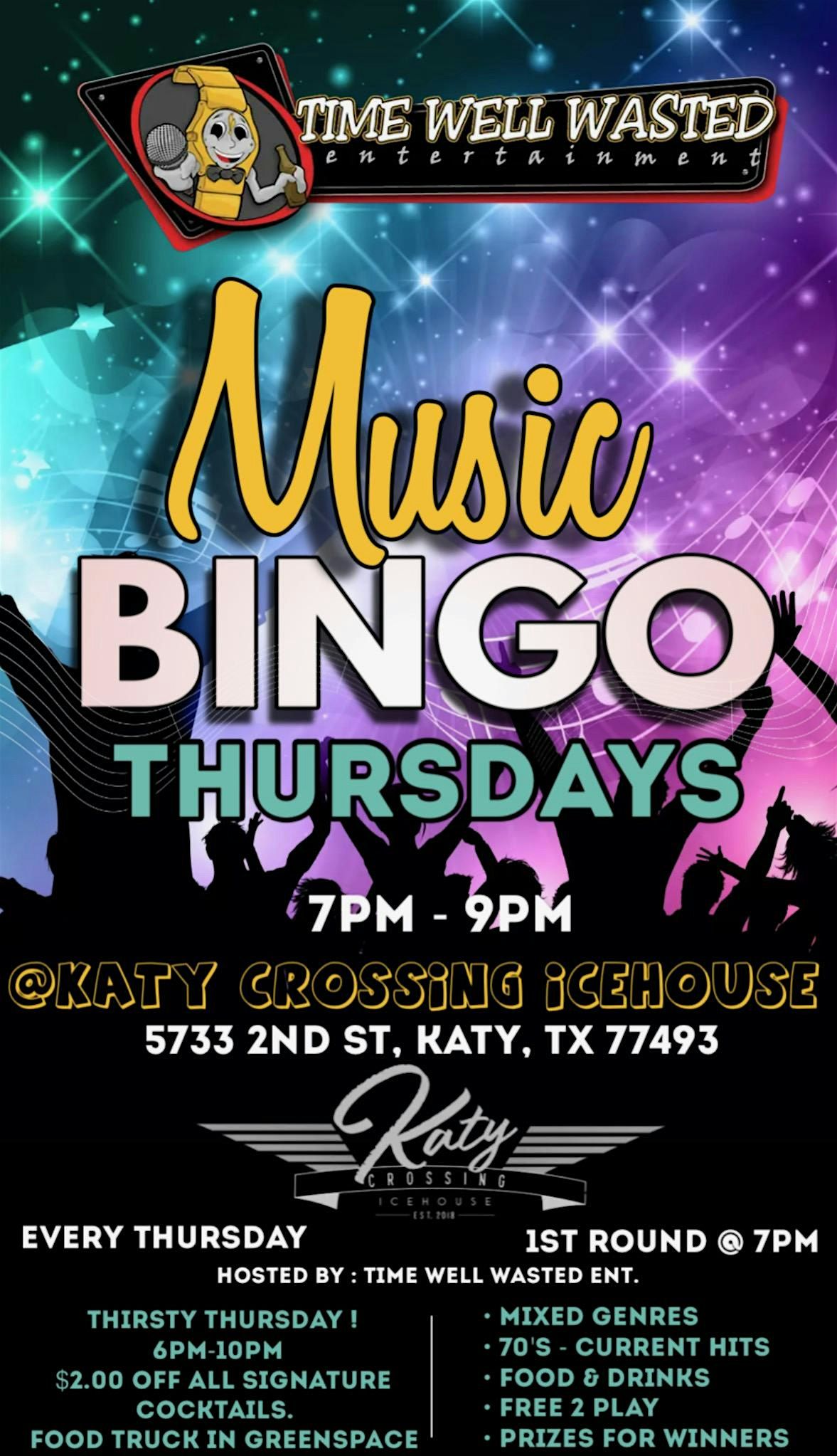 Music Bingo Night @ Katy Crossing Icehouse