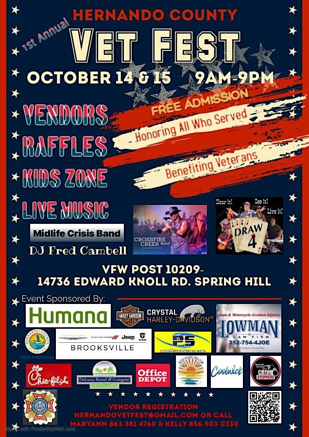 Vet Fest Hernando County 14736 Edward R Noll Dr, Spring Hill, FL