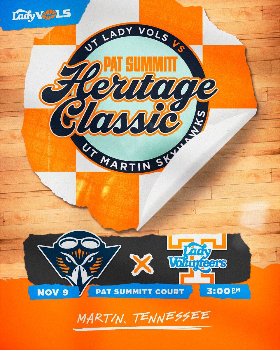 UT Pat Summmitt Heritage Classic: Martin Skyhawks Women's Basketball vs. Tennessee Lady Vols