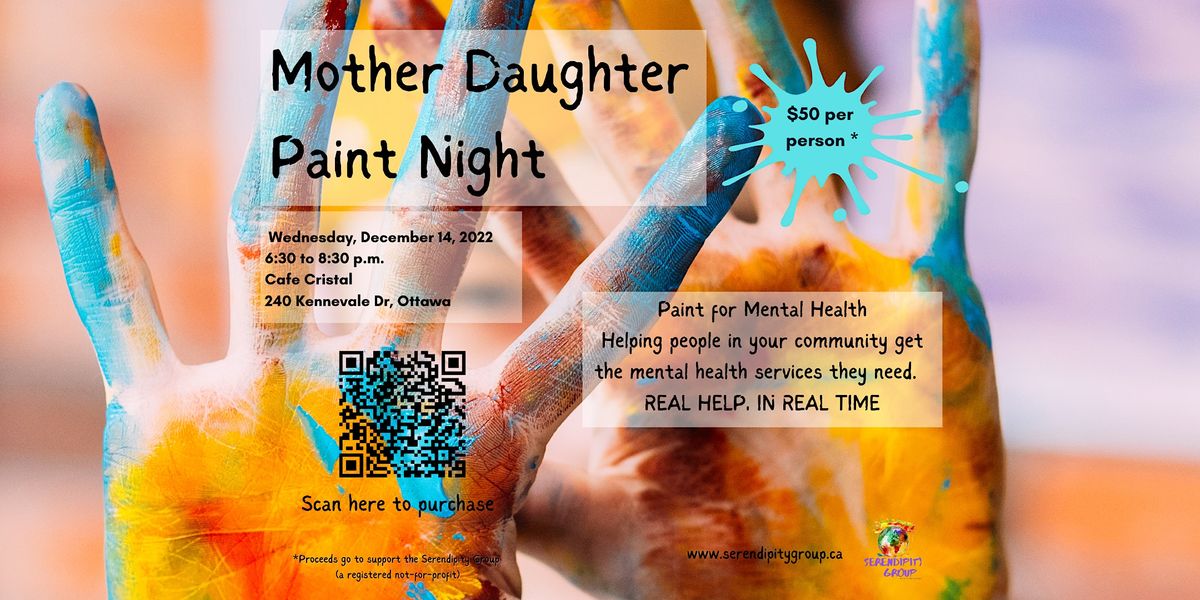 Paint Night for Mental Health Cafe Cristal, Ottawa, ON December 14