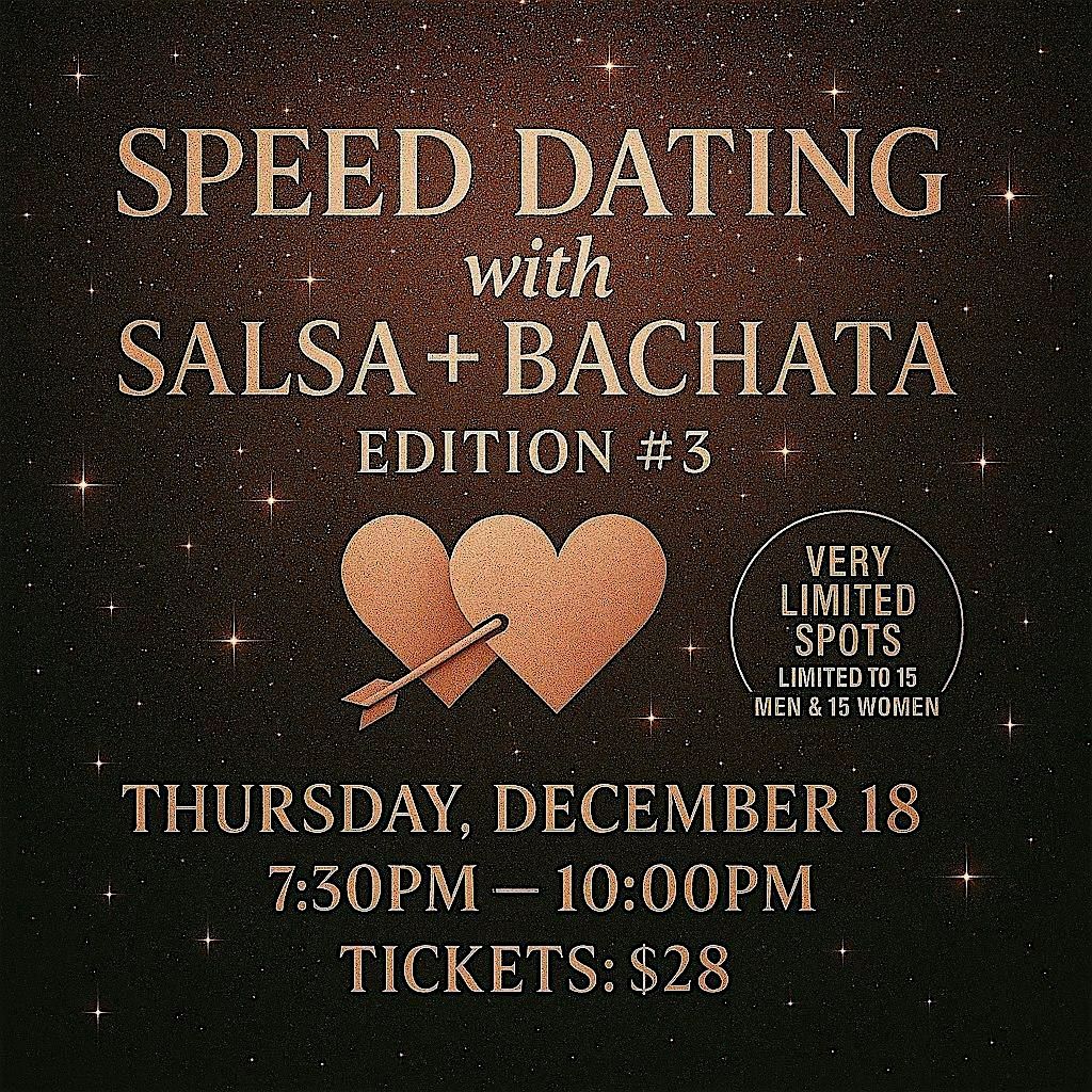 Speed Dating + Light Salsa & Bachata Lesson \u2014 Ages 45\u201360