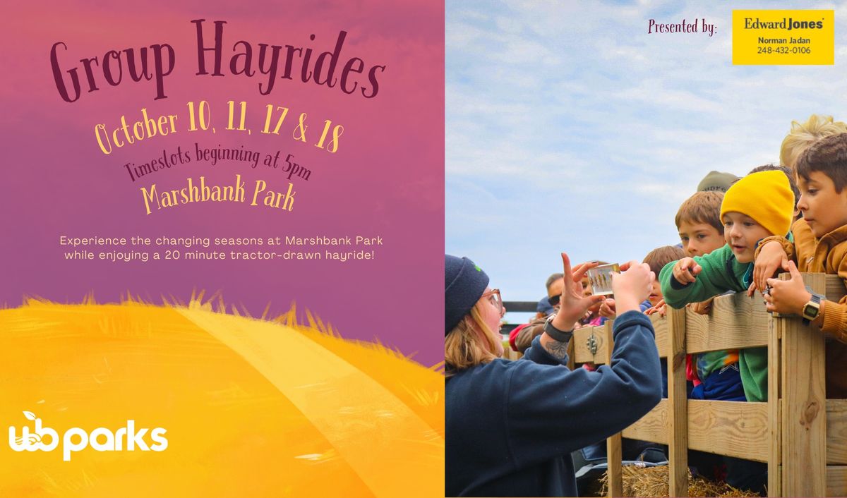 Group Hayrides Marshbank Park, West Bloomfield, MI October 10, 2024