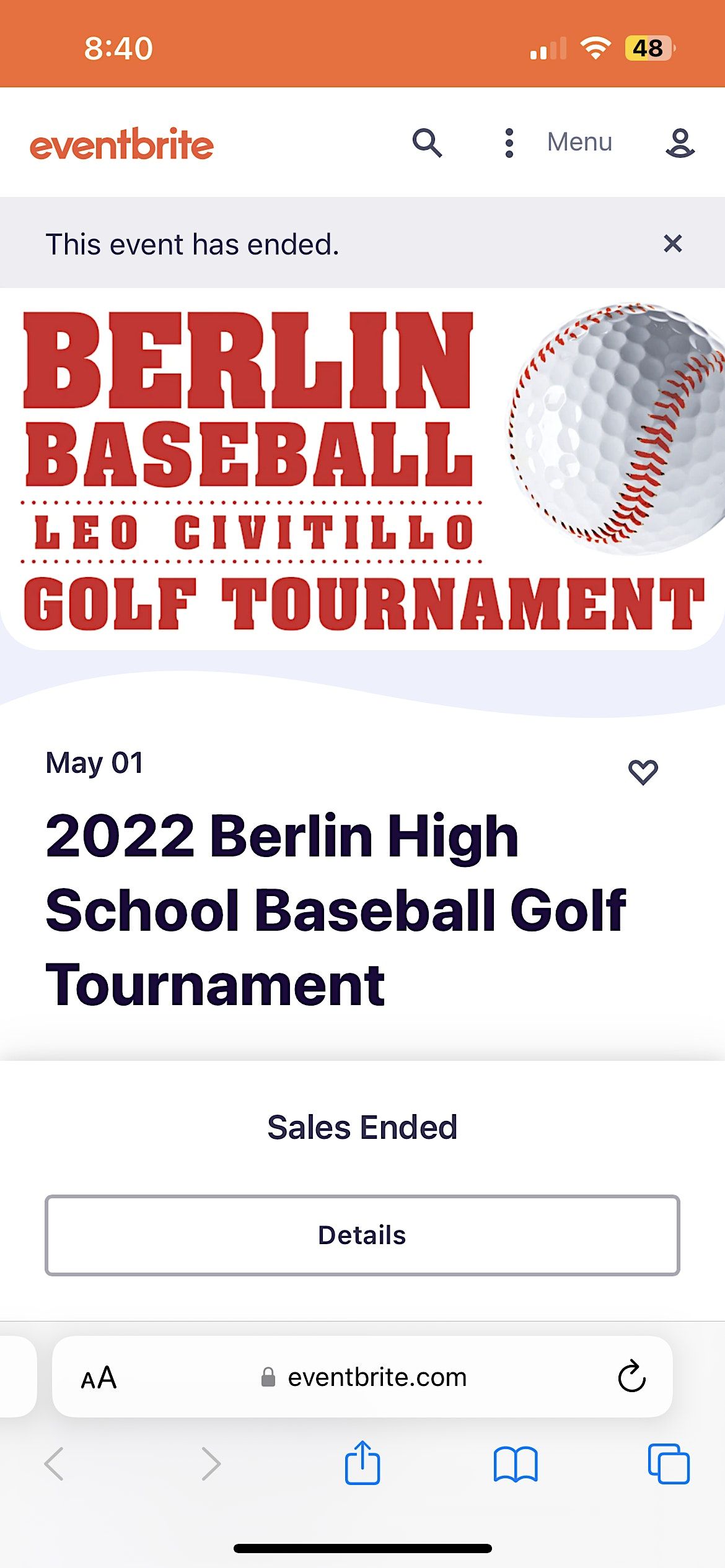 2023 Berlin High School Baseball Golf Tournament