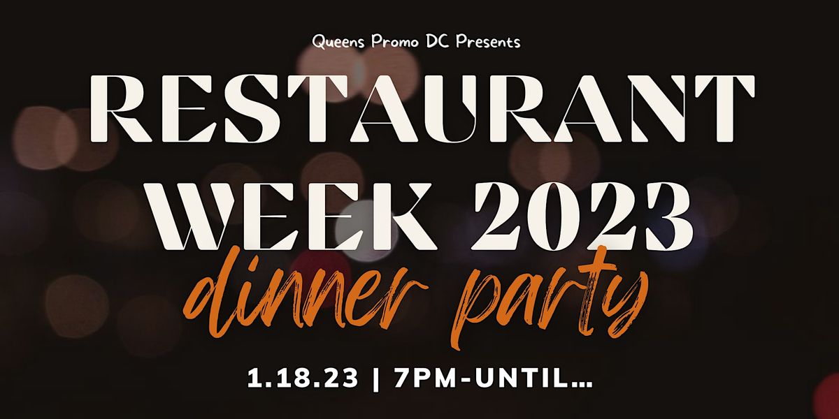 DC Restaurant Week 2023 Dinner Party Barcode, Washington, DC